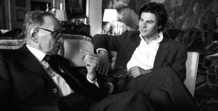 Con Ennio Morricone in un'immagine di Gianni Berengo Gardin durante la preparazione del libro dedicato al Maestro Premio Oscar