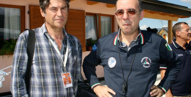 Onna 2009.  Con il Premio Oscar Giuseppe Tornatore durante una sua visita nelle zone colpite dal sisma